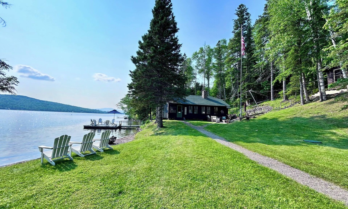 Oquossoc Cabin | Amazing Rangeley lakefront family compound! 480 feet of private shorefront!