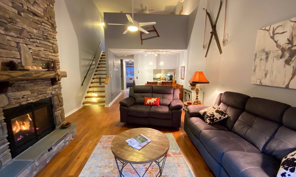 Stowe Area House | Beautiful Riverfront Townhome w/Fireplace. Steps to Historic Downtown Stowe.
