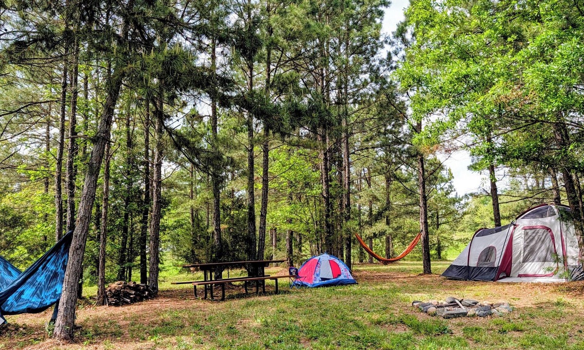 Oden RV Rental | Brookside Tent Site #6 Ouachita Campground at Edendell