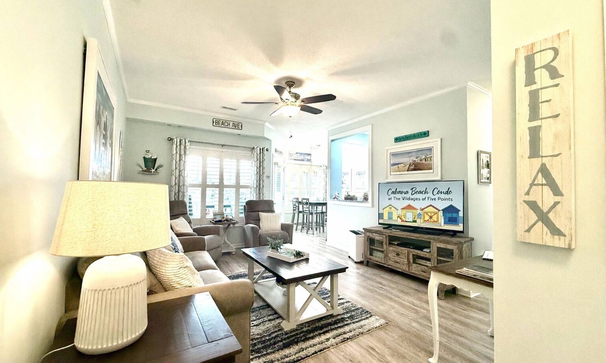 Villages of Five Points Condo | CABANA BEACH CONDO - 1ST FLR - SMALL DOG FRIENDLY - POOLS, TENNIS, TRAILS & MORE
