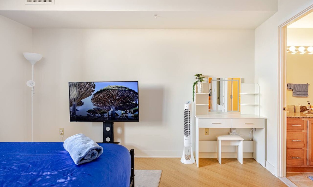 Downtown Apartment | Downtown Silver Spring 2BR Skyline Balcony Suite Walkable to DC Metro Luxepad