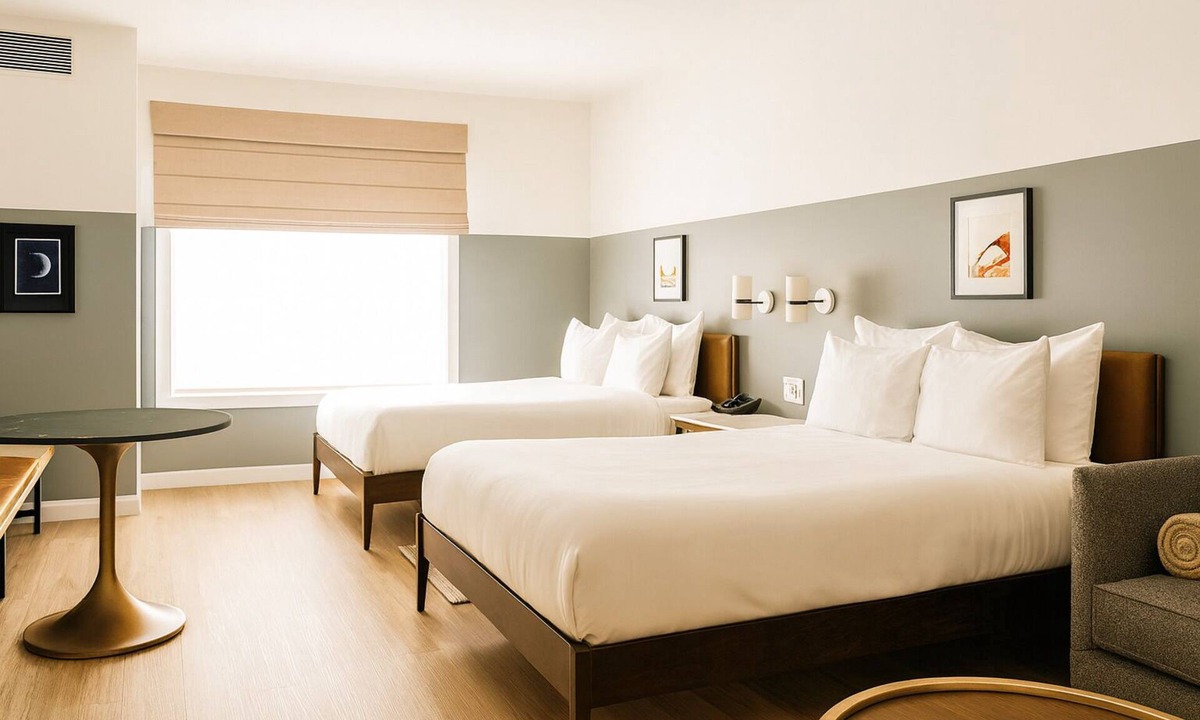 Moab Hotel | Gravity Haus Two Queen Room, Central Location, Dog-friendly Property w/Pool