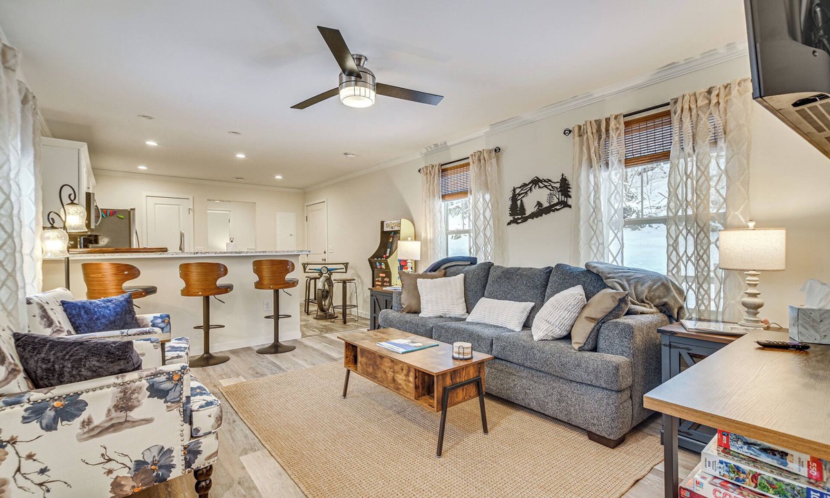 East Burke House | Near Trails & VAST Access! Modern Burke Home Base