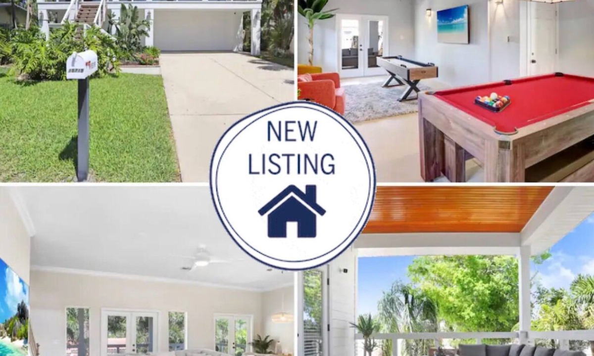 Redington Beach House | 🌴☀️New Vacation Home! Steps from Beach! 4/2.5, Sleeps 8 ☀️🌴