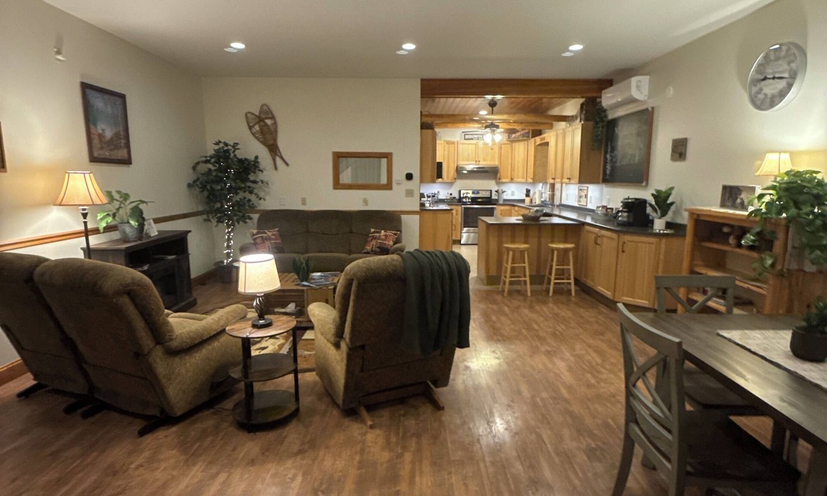 Aroostook House | Prime Snowmobile-Friendly Villa in Northern Maine Winter Trails & Comfort