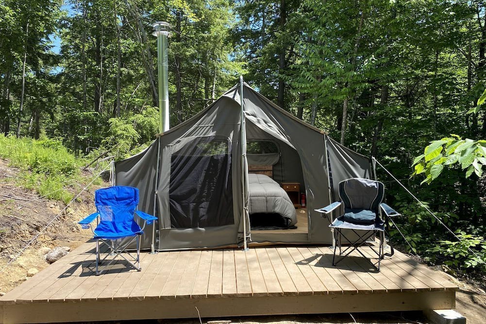 Wakefield RV Rental | Reconnect with Nature at this Glamping Tent in East Wakefield, New Hampshire
