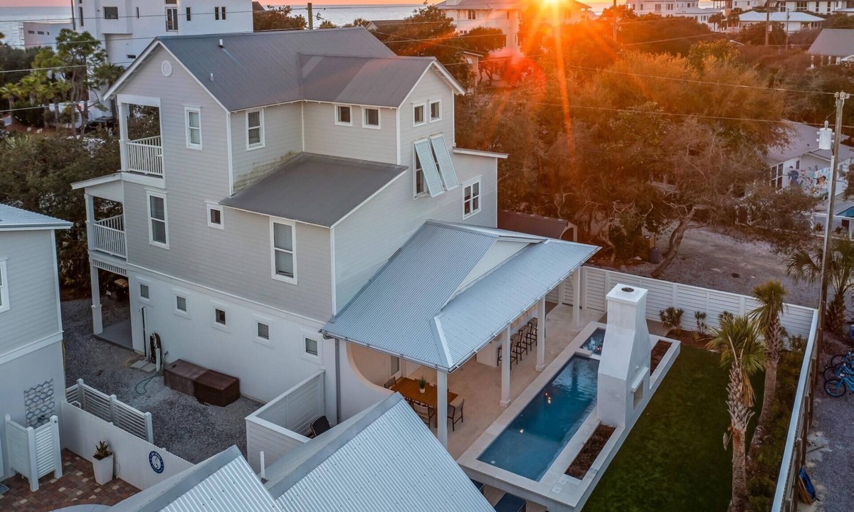 San Juan House | Seagrove Retreat with Gulf Views, Outdoor Kitchen, LSV, and Private Pool
