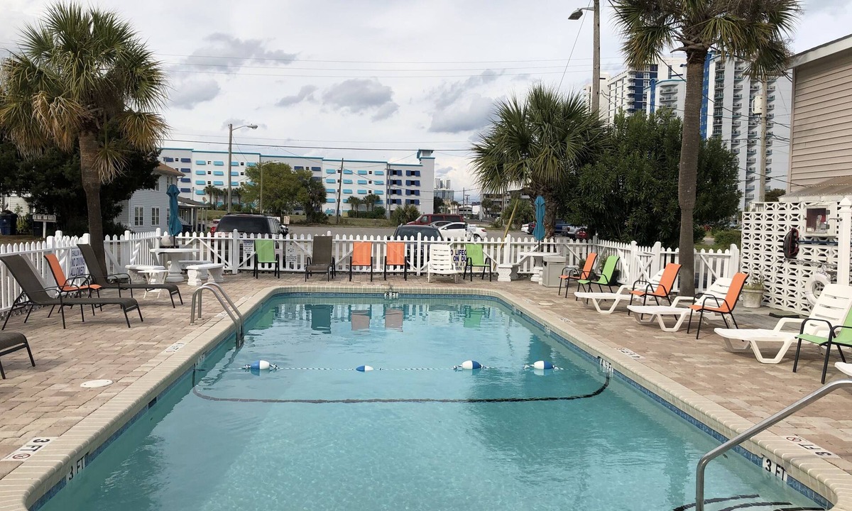 Downtown Myrtle Beach Apartment | Sun, Sand & Pool! One block from the beach!