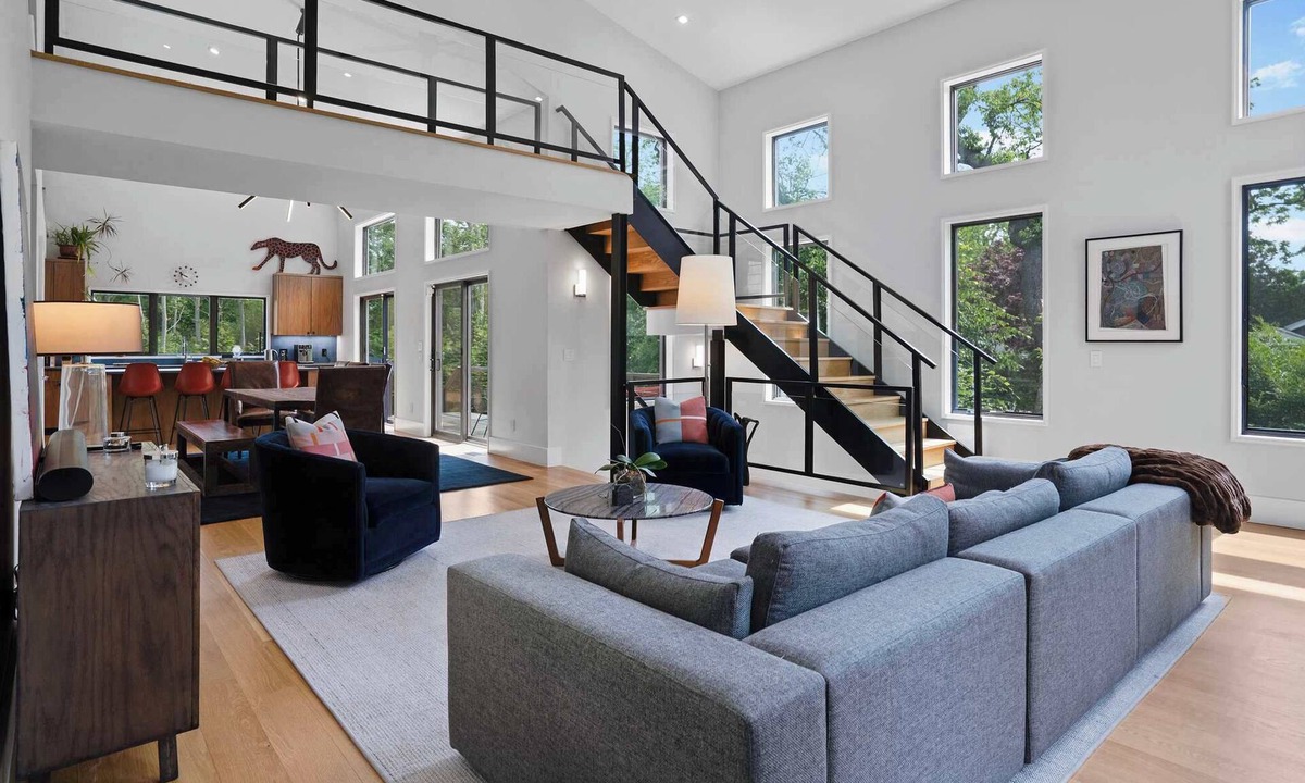 Southold House | Sunset Perch, Modern Southold Home with Rooftop Deck and Heated Pool