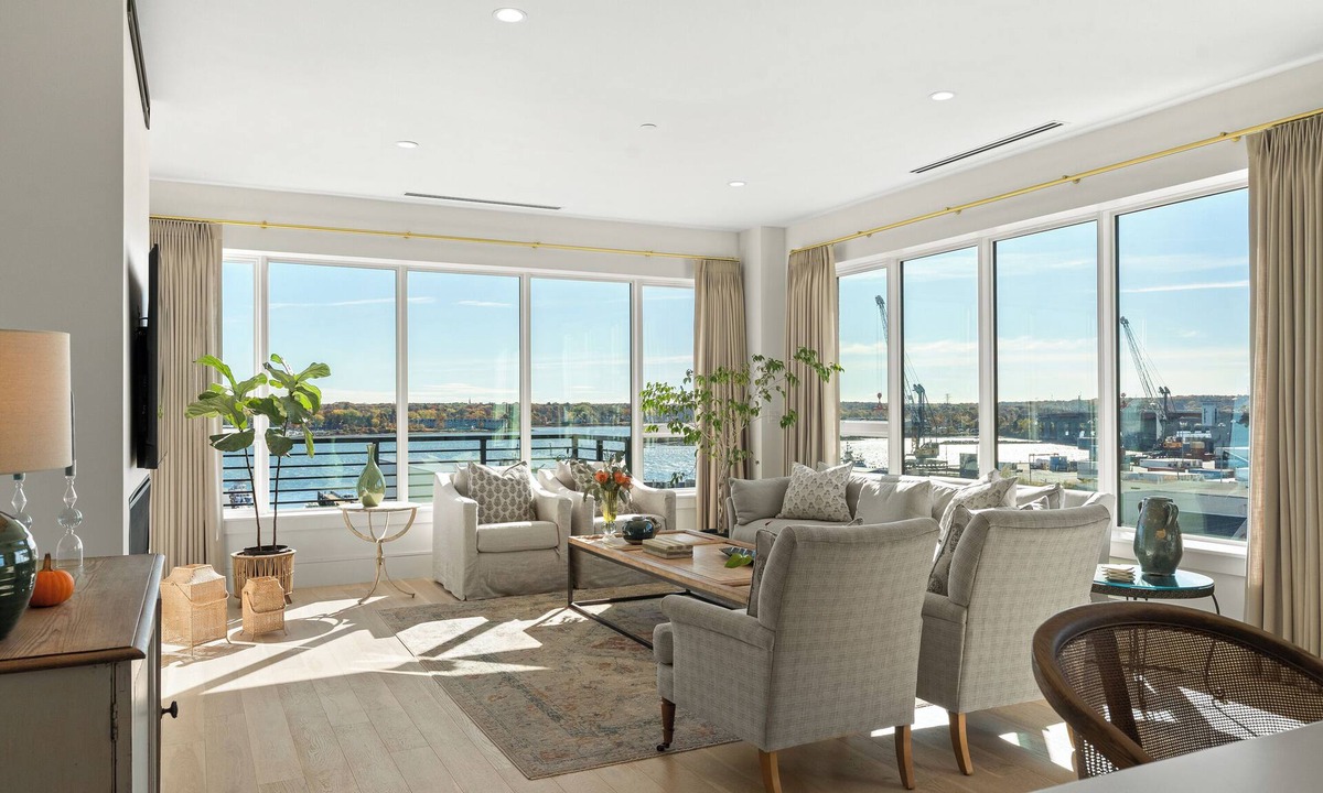 Downtown Portland Condo | TOP-FLOOR PENTHOUSE at Hobson's Landing. Sweeping views of Portland's Harbor.