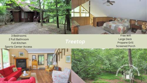 The Woods Ski Chalet | Treetop Cabin - Pool Access - Fireplace - Grill - Screen Porch - Deck - Wifi - Golf Nearby