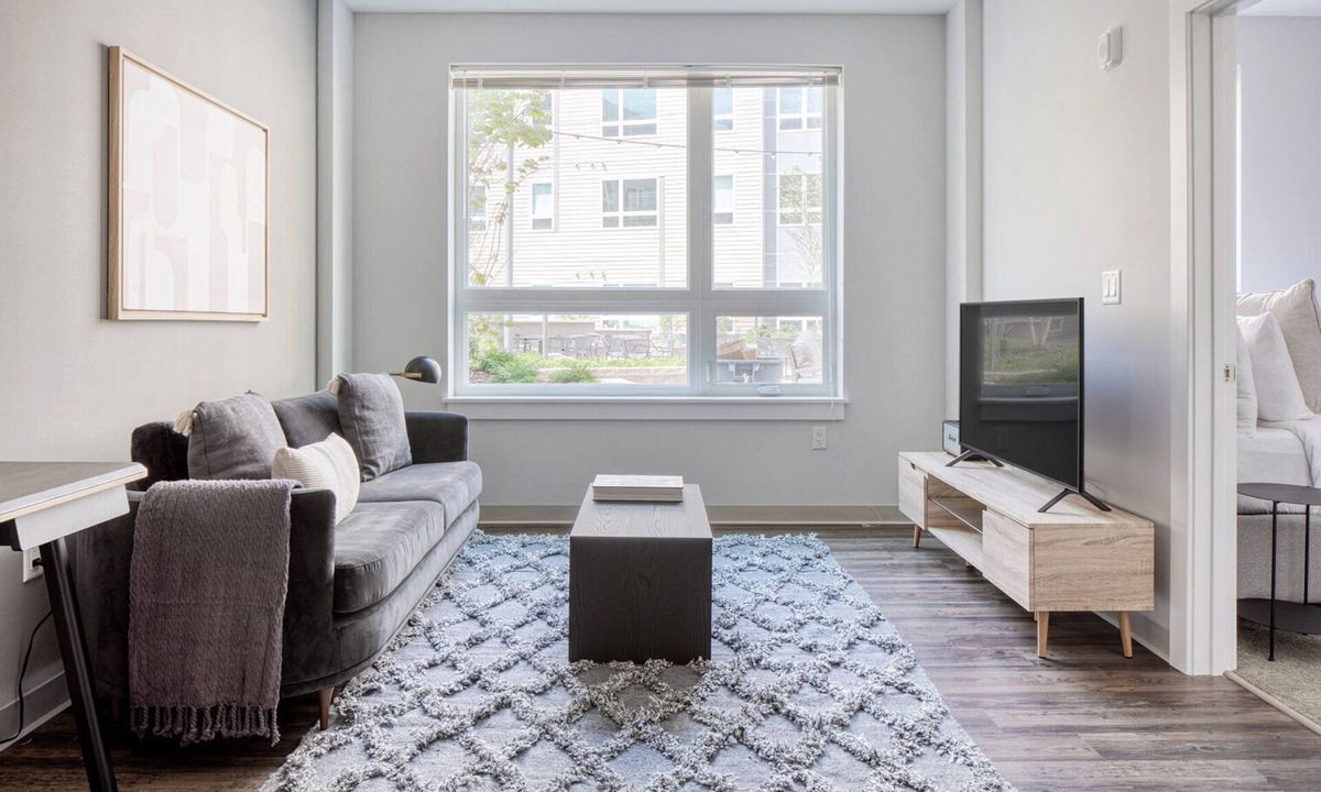 St. Elizabeth's Apartment | Trendy Brighton 1BR w/W/D, Gym, near T, Shops + Dining, by Blueground