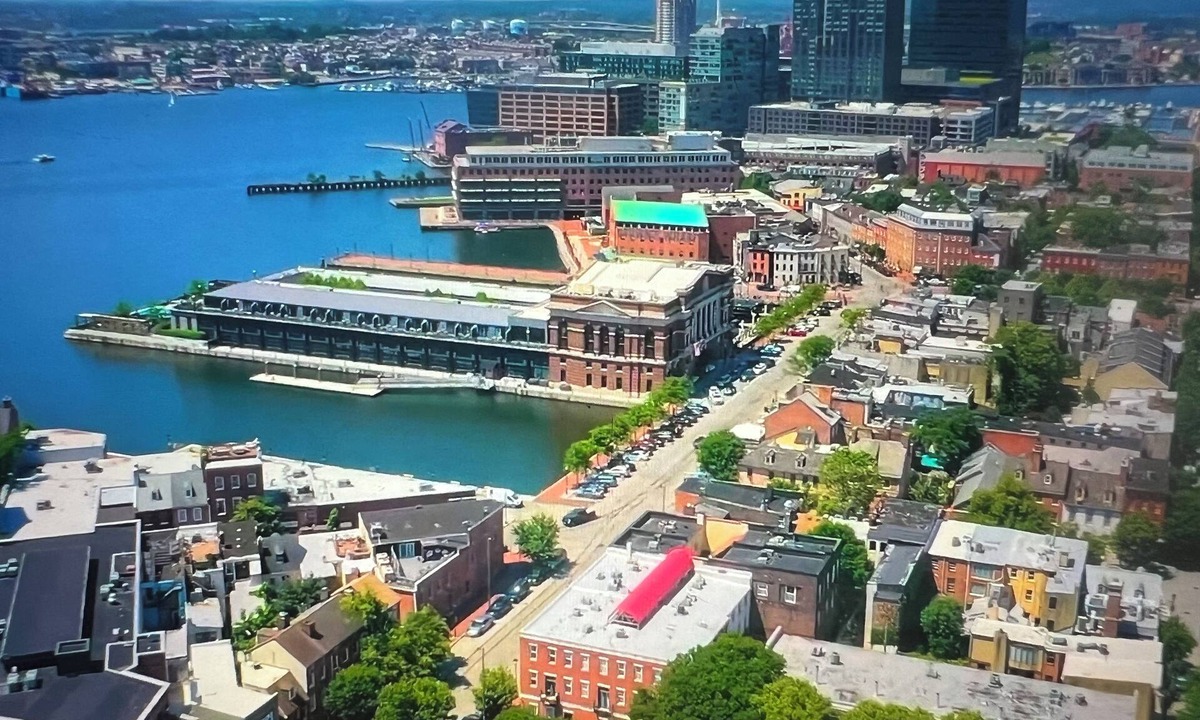 Fells Point House | Waterfront area with gated front yard gated parking