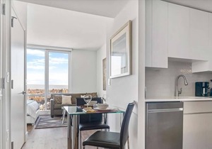 Spacious Studio | Kitchen + Laundry | Downtown White Plains