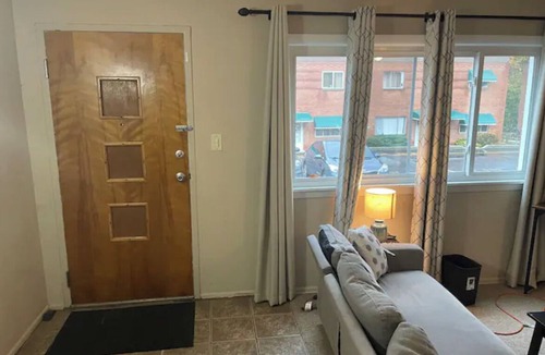 Bedford Condo | 2 BR townhouse, kitchen, bathroom with TV, free WI-FI, washer/dryer, iron, A/C.