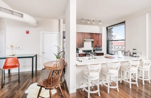 Downtown Baltimore Apartment | 2BR Stunning Lux Apartment Free Parking, Rooftop Deck & Gym, ADA Compliant
