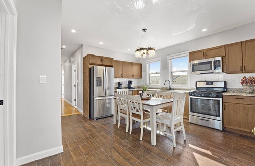 Meeting House Hill House | 8BR Near Downtown Boston Private Driveway Parking & 1-Min Walk to Train