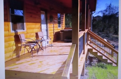 New Marshfield Cabin | A cozy new cabin in rural setting with a hot tub on porch. Beautiful rural view.