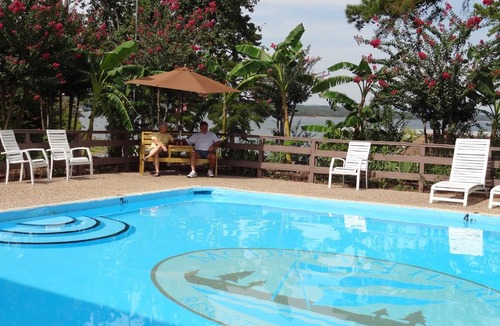 Mount Ida Hotel | A2 - Poolside King Cabana with full kitchen, king bed, sleeper sofa and pool access