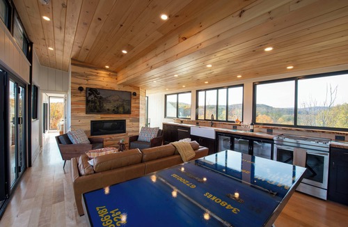 Whitingham Apartment | Amazing 34 foot high shipping container home in Whitingham on Sadawga Lake