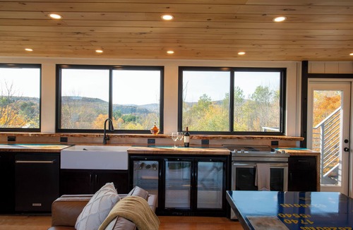 Whitingham Apartment | Amazing 34 foot high shipping container home in Whitingham on Sadawga Lake