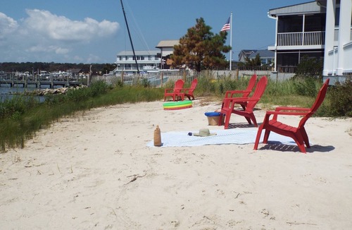 Dewey Beach House | Bayfront Home Private Beach &Dock Heart of Dewey Beach Dog/Kid Friendly!