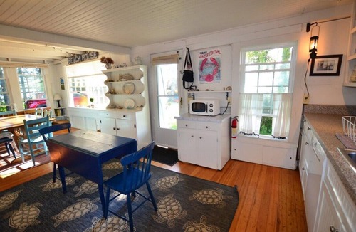Spruce Head House | Berry Cottage, private dock, overlooking a sandy b