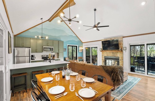 Chestnut Springs Cabin | Blue Ridge Bliss 9BR/6BA: 2 Homes Across the Street from each other! Sleeps 24
