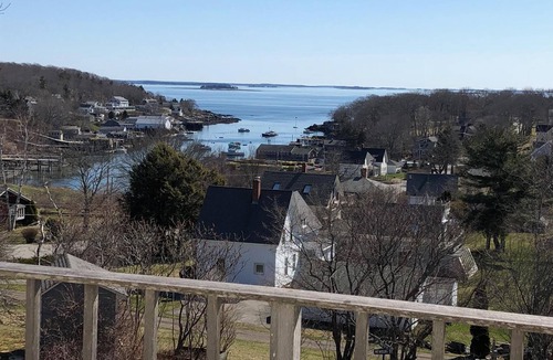 New Harbor Apartment | BRACKETT The Moorings, ocean views, pool & close to Pemaquid beach!