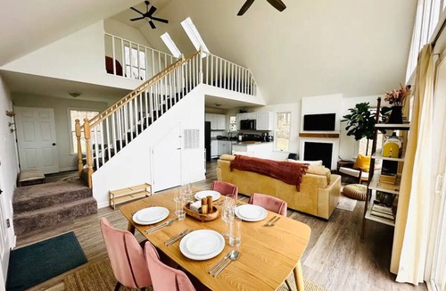 Ridgeway Ski Chalet | Cozy Chalet: Newly Renovated Two Bedroom with WiFi, Deck, Fire Pit & Grill