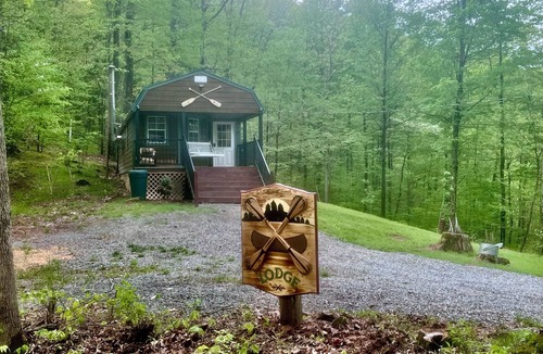 Courthouse-Collins Settlement Cabin | Cozy one-bedroom cabin nestled in the woods beside Stonewall Jackson Resort.