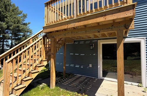New Milford House | Cozy private room with a comfortable Full-size bed and private bathroom.
