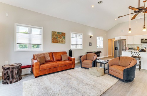 Waretown House | Dock + Backyard Bar: Spacious Barnegat Bay Retreat