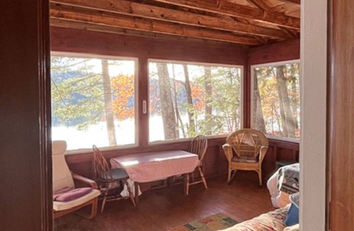Moultonborough Cottage | Dog-friendly lakefront cottage - private dock, fireplace, canoe, kayaks & views