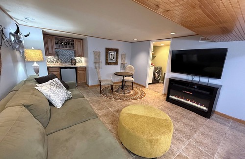 Shawnee House | Dreamy, private deck space and TWO living rooms. Space to spread out in Shawnee