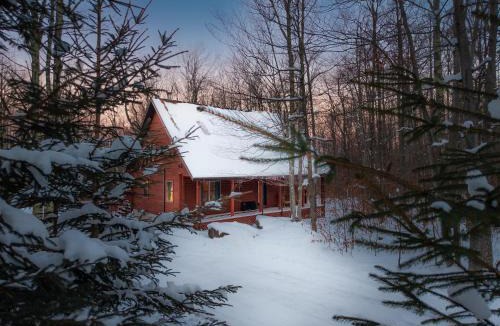 Davis House | Driftland Cabin sauna, hot tub, pizza oven