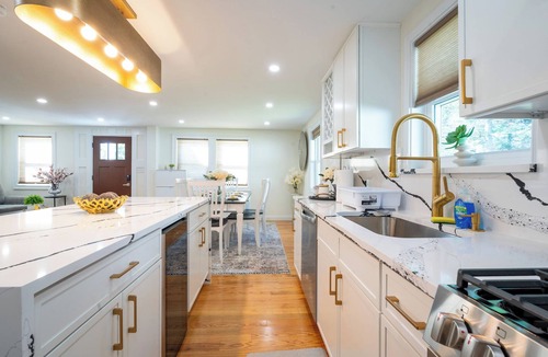 Readville Apartment | Elegant 4BR/3BR Home w/Yard & 4 Parking in Dedham
