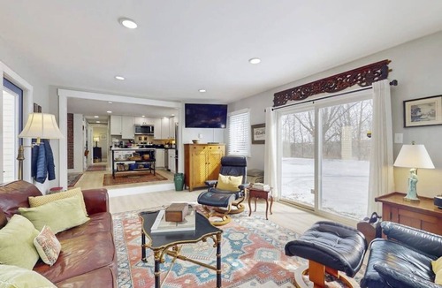 Wiscasset House | Elegant home with a cozy living area, Wifi, backyard, and washer/dryer