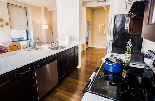 Downtown Baltimore Apartment | FREE IN/OUT PARKING| 2B/2BA Distinguished Apartment | Rooftop Deck & Gym