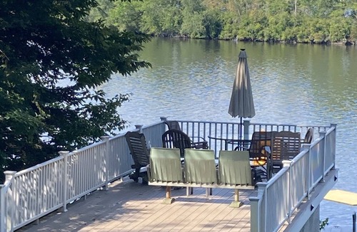 Lake Pocotopaug House | Fun on the Lake: Games, Dock, Slide, EV Charger
