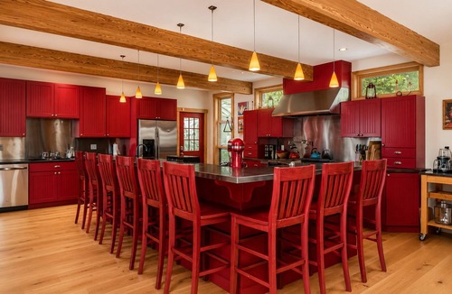 Sunday River Area House | FunHouse: Walk to Ski Trails! Hot Tub, Game Room, Ultimate Kitchen