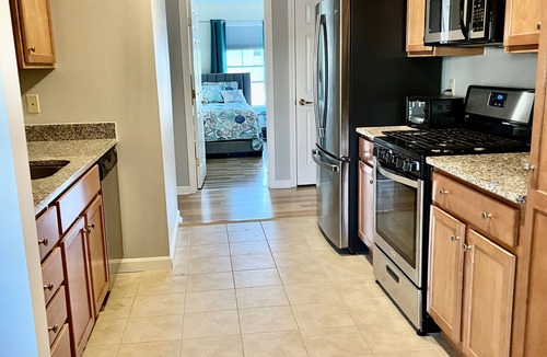 Hampton Condo | Garage, Steps to Ocean Blvd. 2BR-3 Beds-2Bath Condo, Parking for 2, Balcony