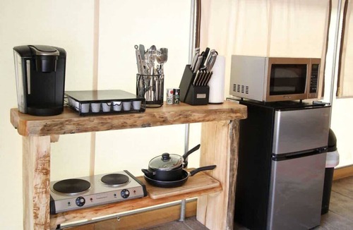 Orderville RV Rental | Glamping Tent #8 with AC, Heat, and Private Bath