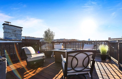 Lower Lawrenceville House | ★ HostWise Stays ★ Fire Pit Evenings & Rooftop Views | Prime Location