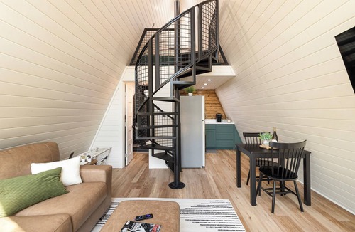 Pecan Acres Cabin | Intimate A Frame*Hot Tub*Near Hiking & Stockyards