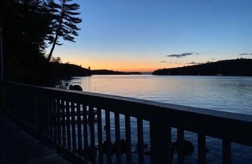 Alton Bay House | Lake Winnipesaukee Waterfront Rental Alton Bay NH Sandy Beach Dock Sleeps 10