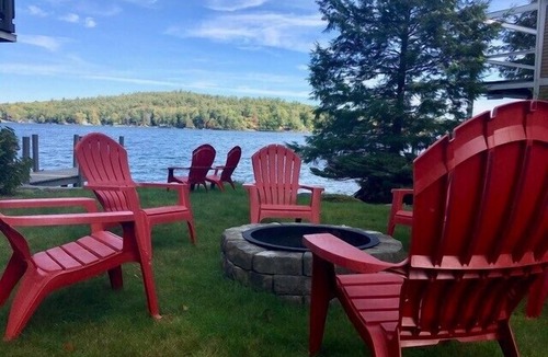 Alton Bay House | Lake Winnipesaukee Waterfront Rental Alton Bay NH Sandy Beach Dock Sleeps 10