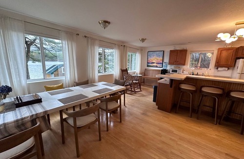 Denmark House | Lakefront 3-bedroom, 2-bath house on Moose Pond in Denmark Maine with AC, WiFi