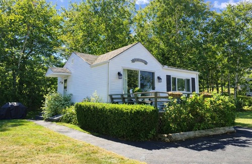 Bailey Island Cottage | Lovely deck to watch the boats come and go, and incredible sunsets!
