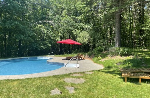 New Marlborough House | Lovely vacation home on secluded hillside with views and heated pool